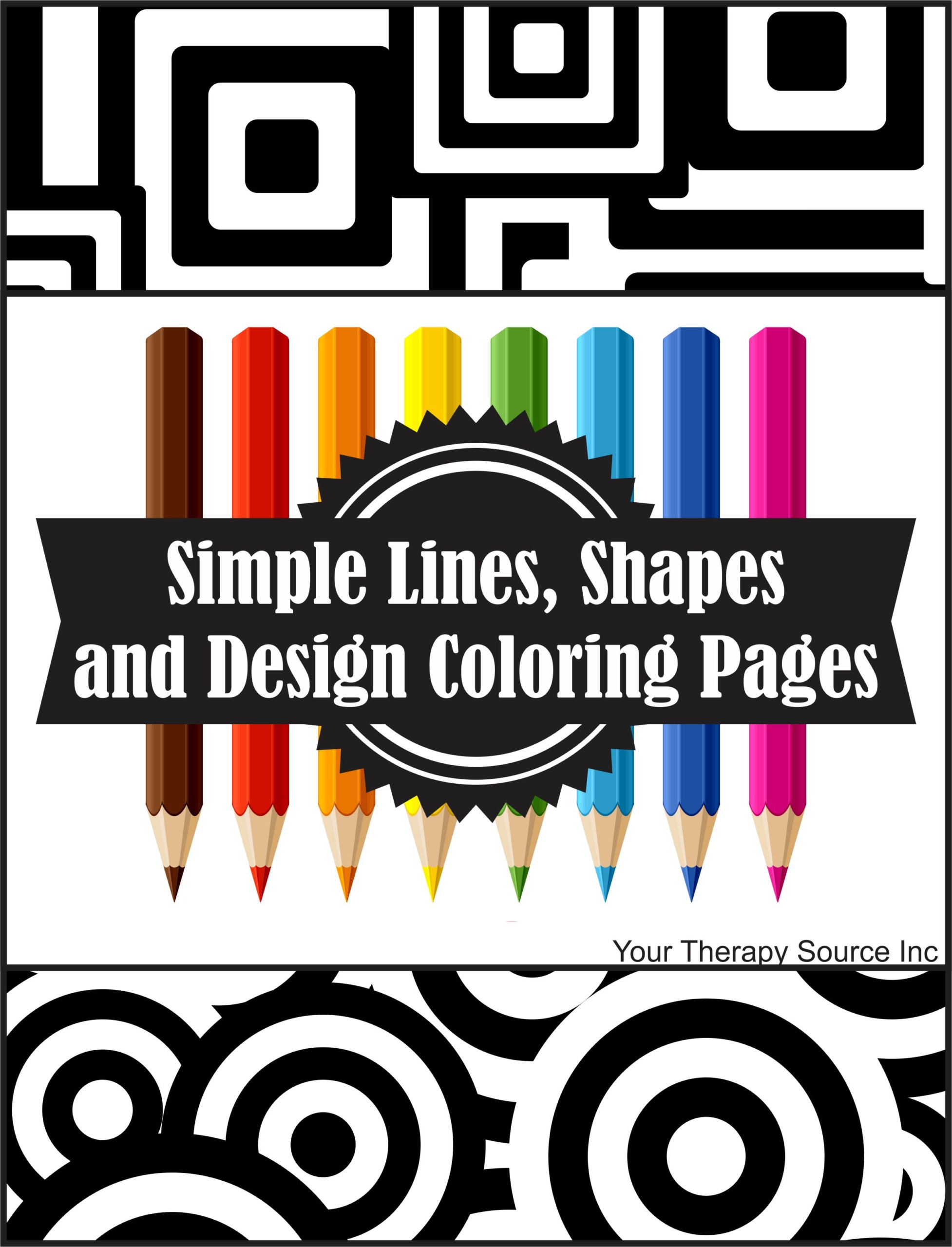 Simple Lines, Shapes and Design Coloring Pages