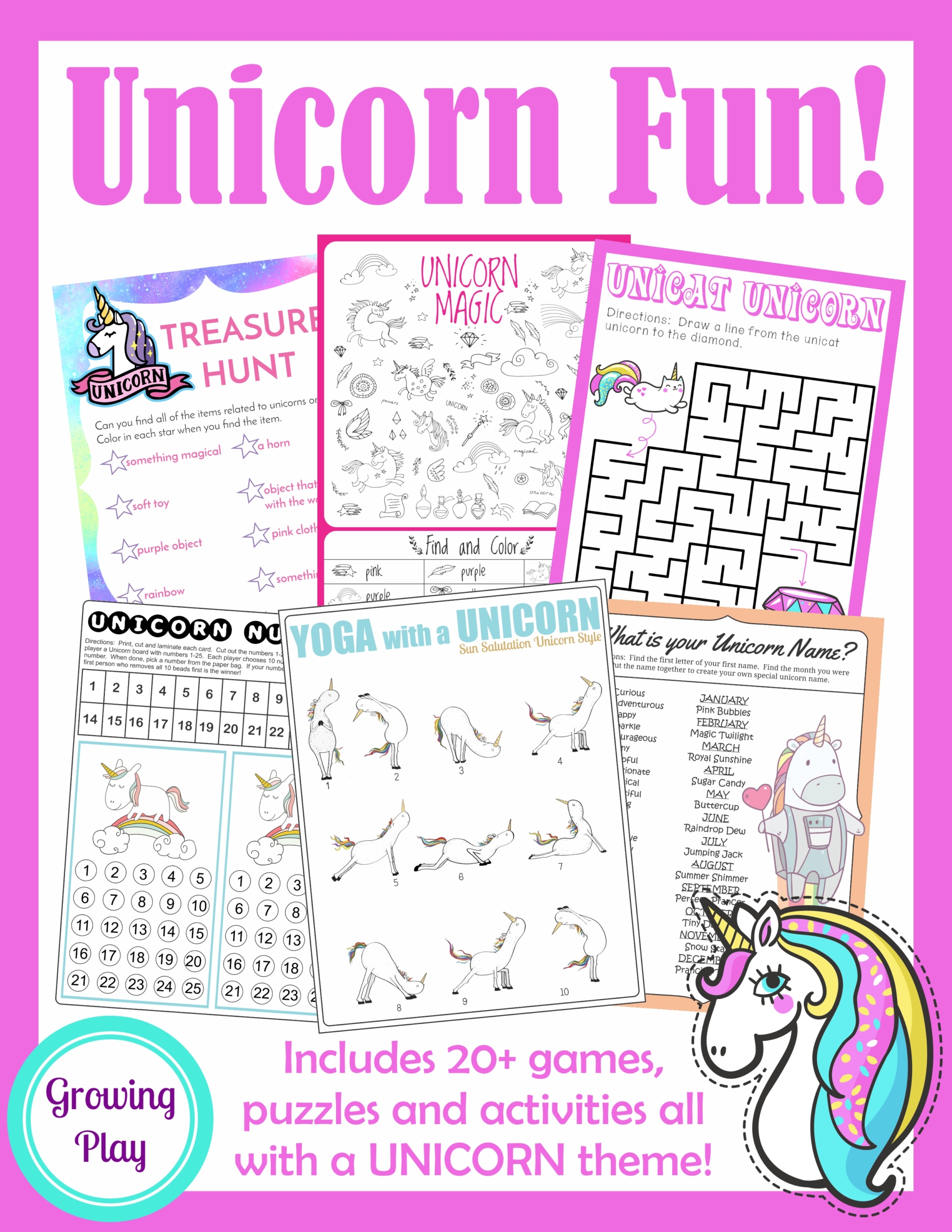 Unicorn Sensory Motor Packet