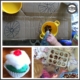 There are different ways to gradually introduce tactile materials to encourage children to participate in messy play. 