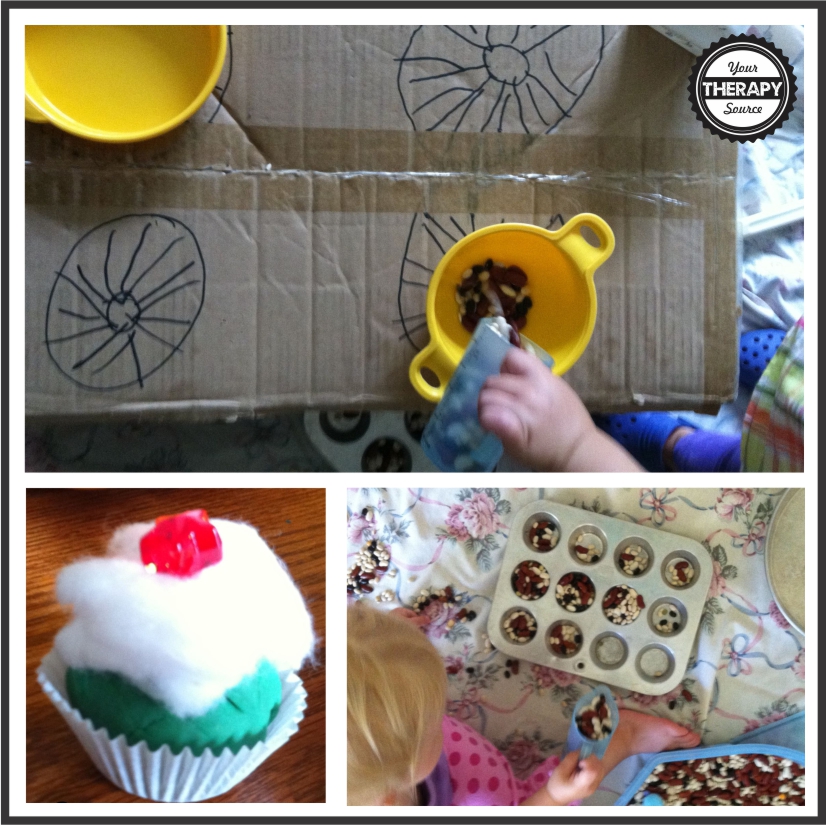 There are different ways to gradually introduce tactile materials to encourage children to participate in messy play.