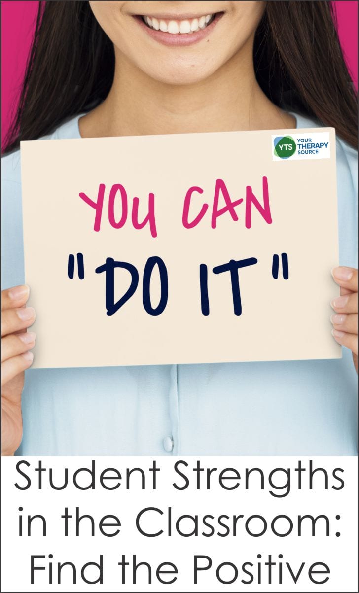 Students or parents are frequently told to fix this or improve that. How about finding the positive and looking for student strengths in the classroom? 