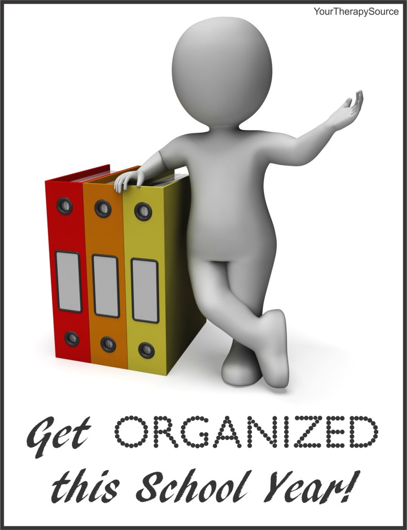 get organized this school year www.YourTherapySource.com