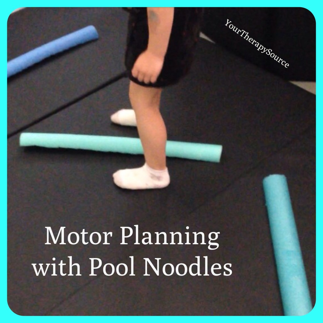 Motor Planning with Pool Noodles from www.YourTherapySource.com
