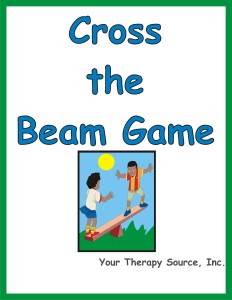 cross the beam balance game from https://www.yourtherapysource.com/beam.html