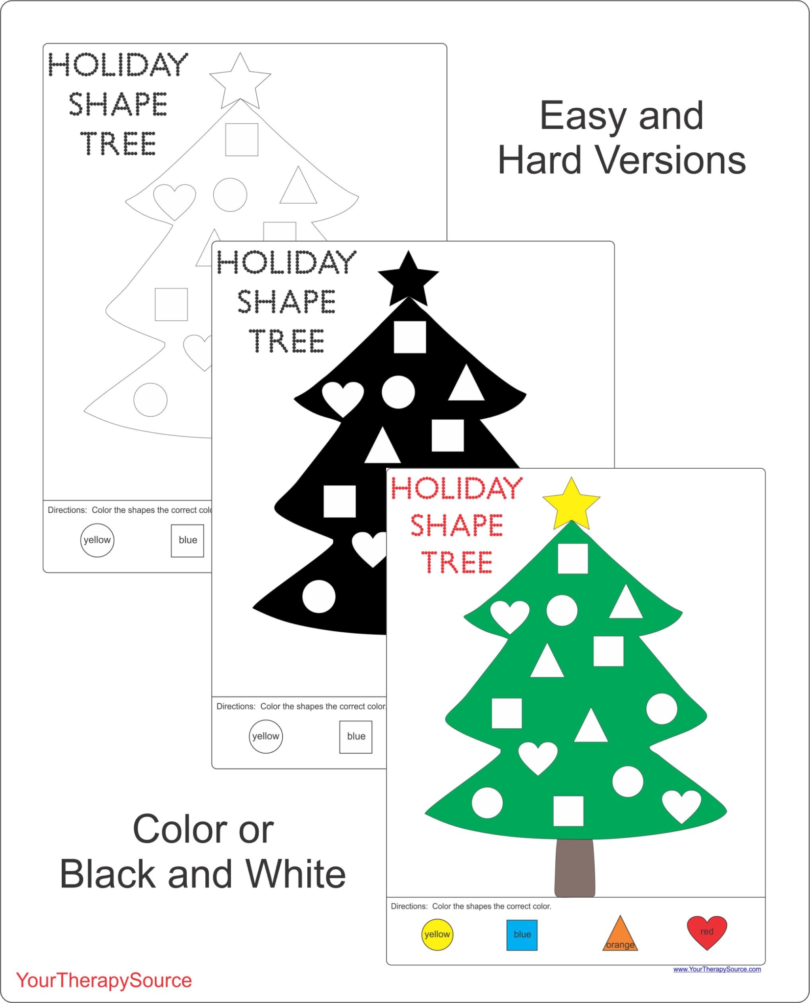 Holiday Shape Tree from www.YourTherapySource.com