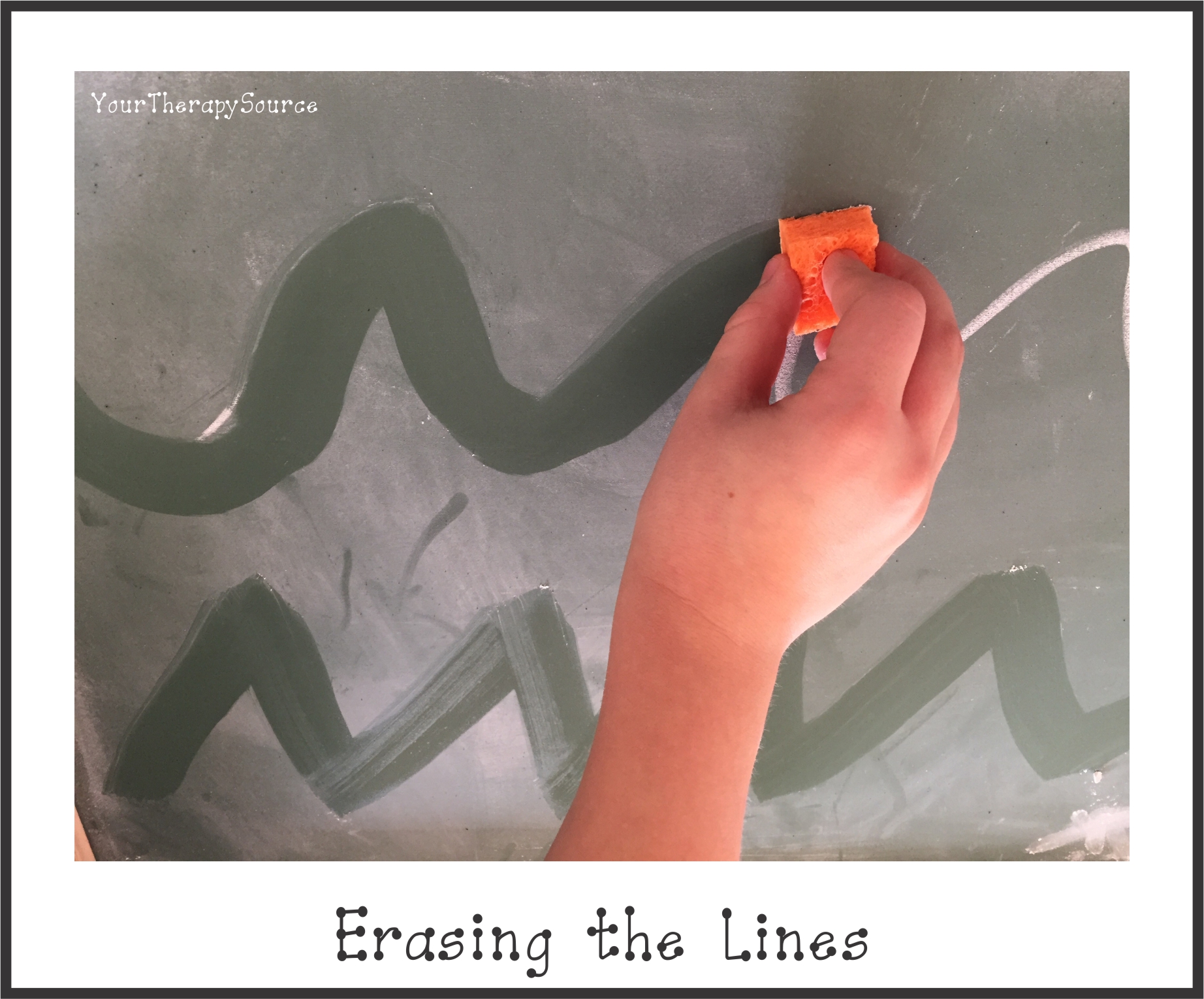 Prewriting Ideas erasing the lines from www.YourTherapySource.com