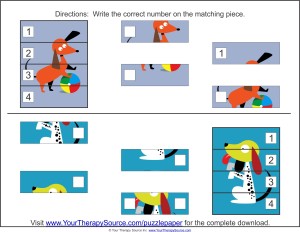 puzzles on paper freebie2 from https://www.yourtherapysource.com/puzzlepaperfree.html