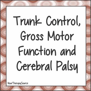 trunk control, gross motor function and cerebral palsy - www.YourTherapySource.com