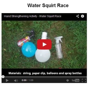 water squirt race at https://www.yourtherapysource.com/videosquirt.html