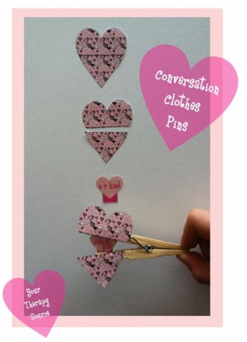 Conversation Heart Clothespins from https://www.yourtherapysource.com/freeconversation.html