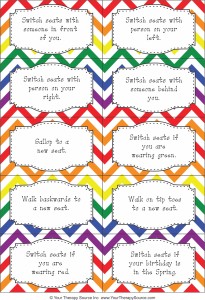 brain breaks task cards switcheroo fromhttps://www.yourtherapysource.com/freeswitcheroobrainbreaks.html 