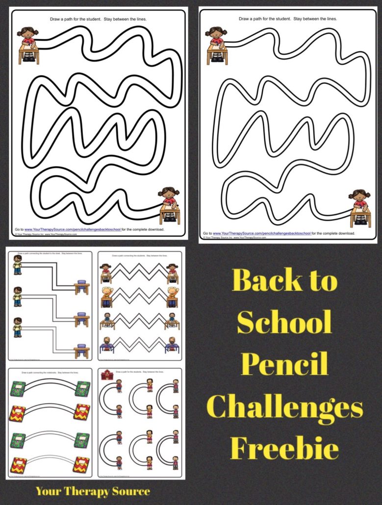 Back to School Pencil Challenges Freebie