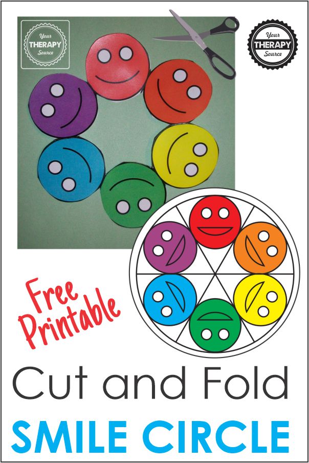 Here is a FUN smiley craft activity that will challenge children's abilities to follow directions, fold, and cut paper all on one single page!