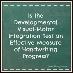 VMI and Handwriting Progress from www.YourTherapySource.com/blog1