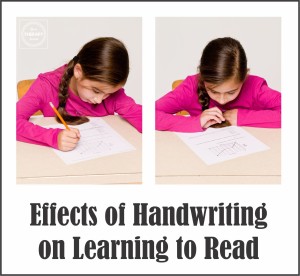 Effects of Handwriting on Reading from www.YourTherapySource.com