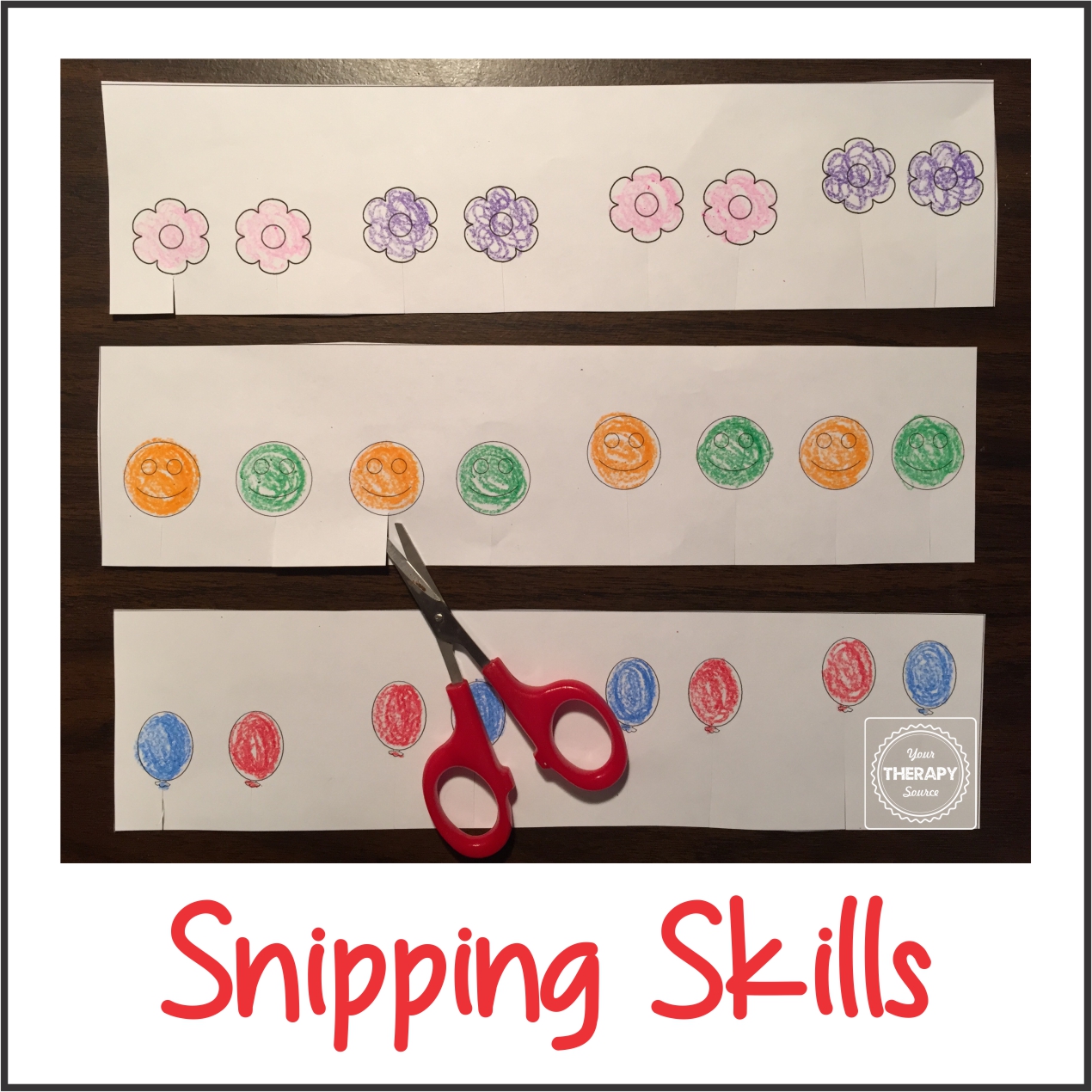 Scissor Snipping Skills Freebie from www.YourTherapySource.com