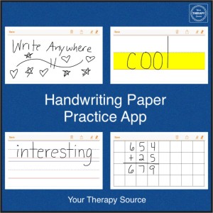 Handwriting Paper Practice App Review from www.YourTherapySource.com
