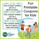Free printable coupons for kids