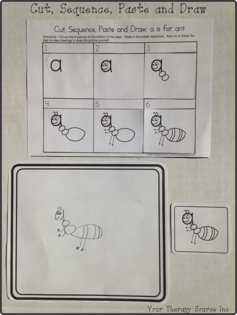 Cut, Sequence, Paste and Draw Letter Alphabet