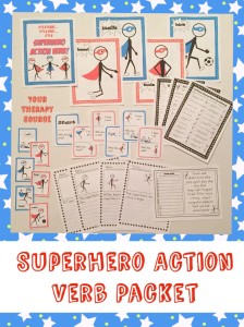 Superhero Action Verb Packet