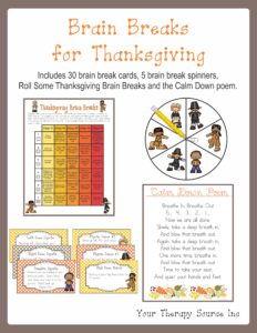 Brain Breaks for Thanksgiving