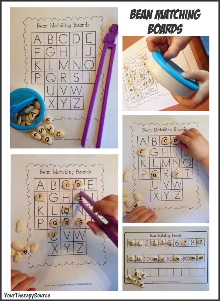 Fine Motor Matching Bean Boards