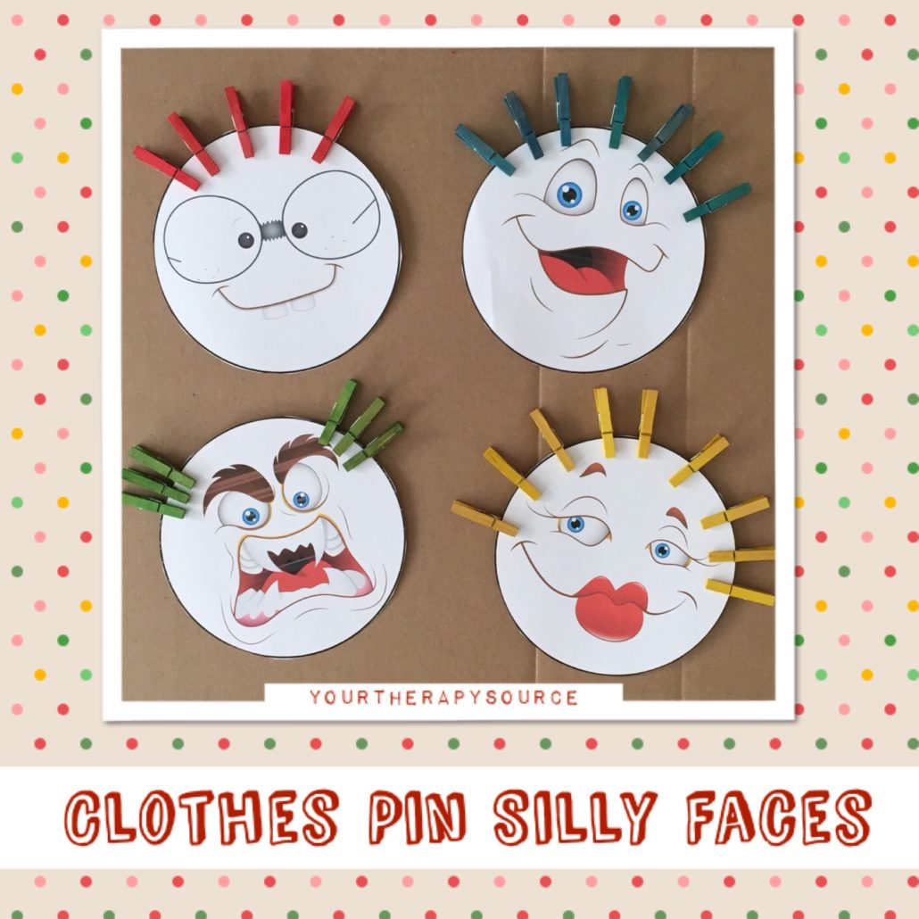 Clothes Pin Silly Faces