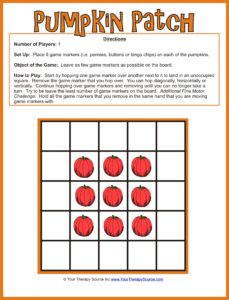 Get free Pumpkin Patch Fine Motor Game