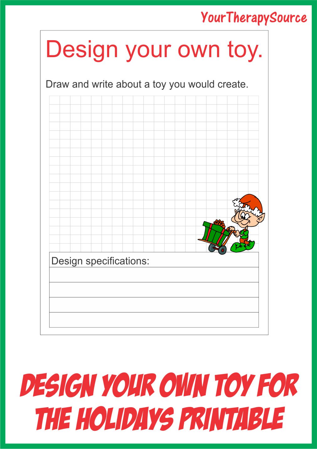 Free Design Your Own Toy Printable