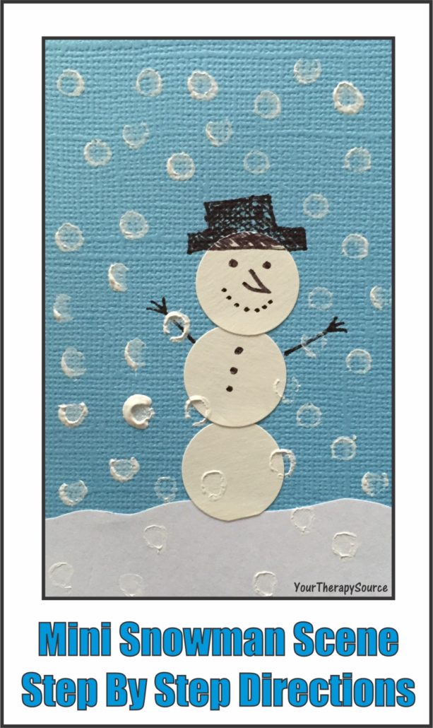 Step By Step Directions for Mini Snowman Scene