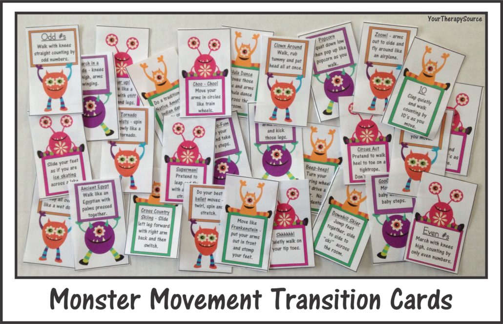 Monster Movement Transition Cards