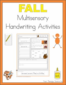 Fall Multisensory Handwriting Activities