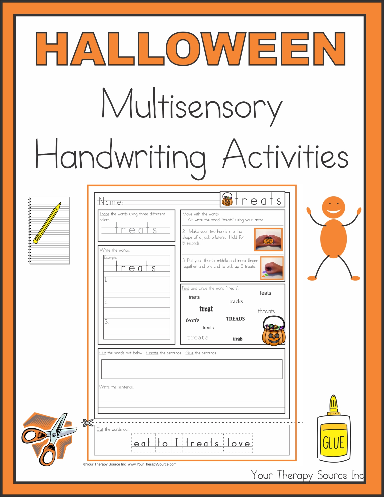 Halloween Multisensory Handwriting Activities
