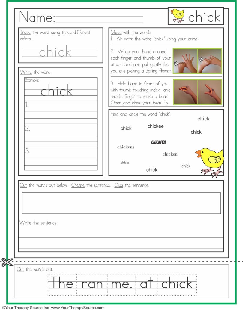 Download sample Spring Multisensory Handwriting page in double lined format