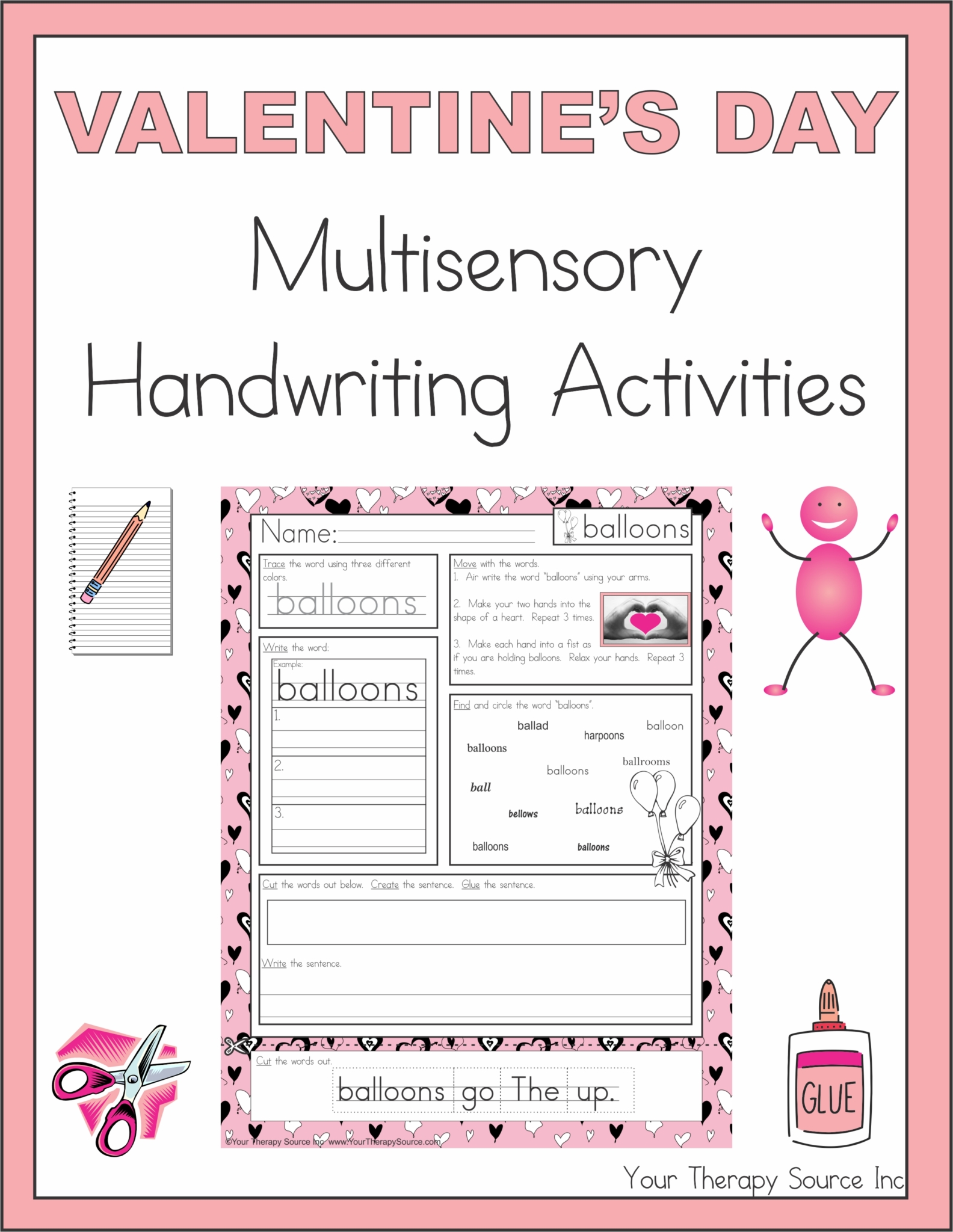 Valentine’s Day Multisensory Handwriting Activities