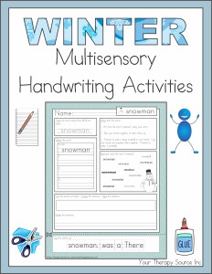 Winter Multisensory Handwriting Activities