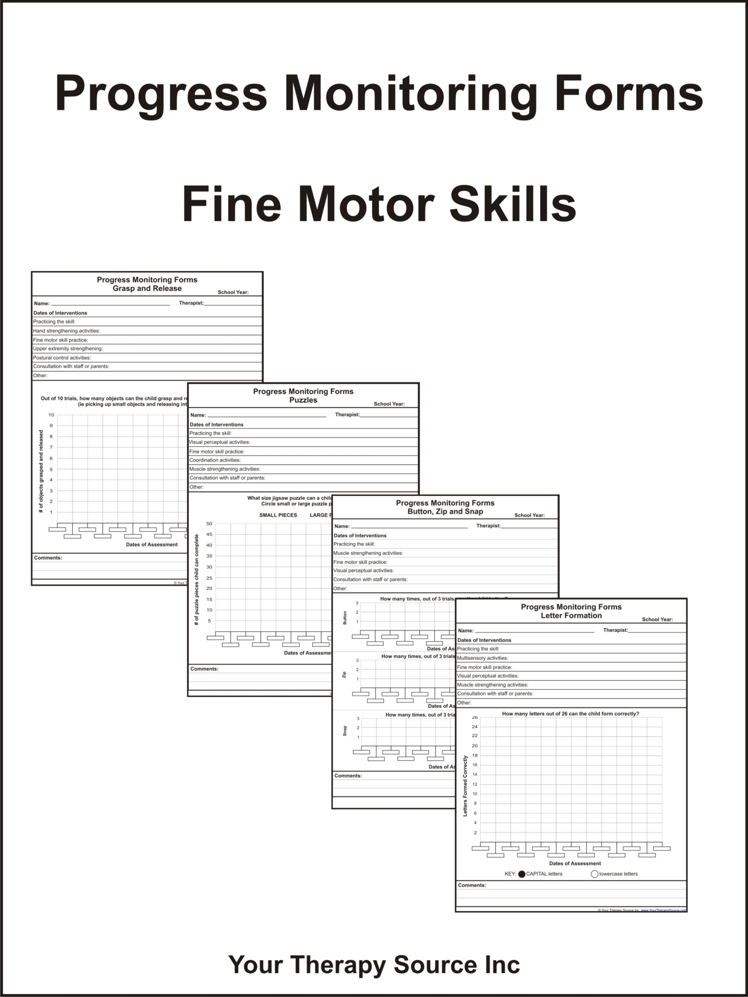 Progress Monitoring Forms - Fine Motor Skills