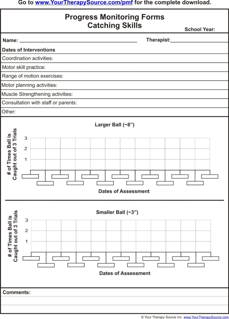 Progress Monitoring Form Catching