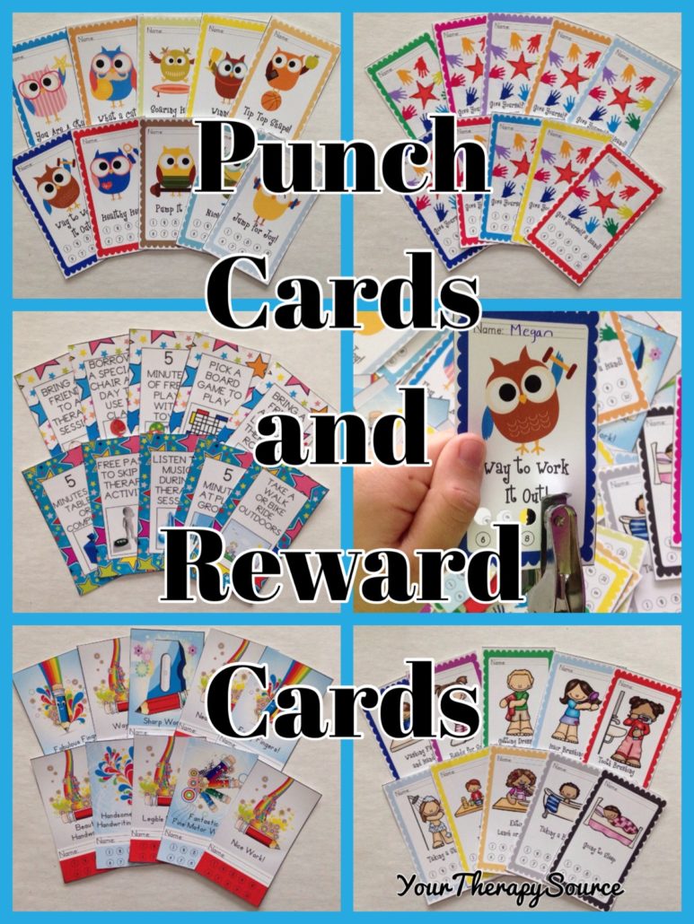 Punch Cards and Reward Cards for Therapy