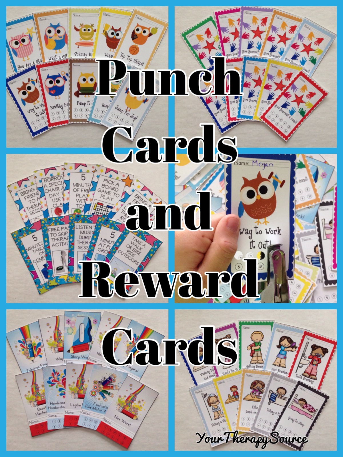 Punch Cards and Reward Cards for Therapy