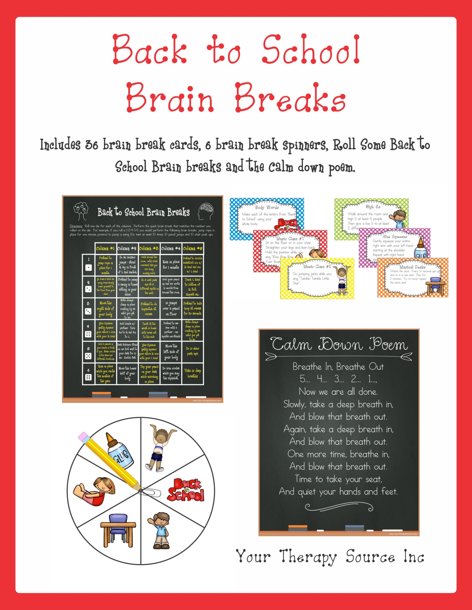 Back to School Brain Breaks