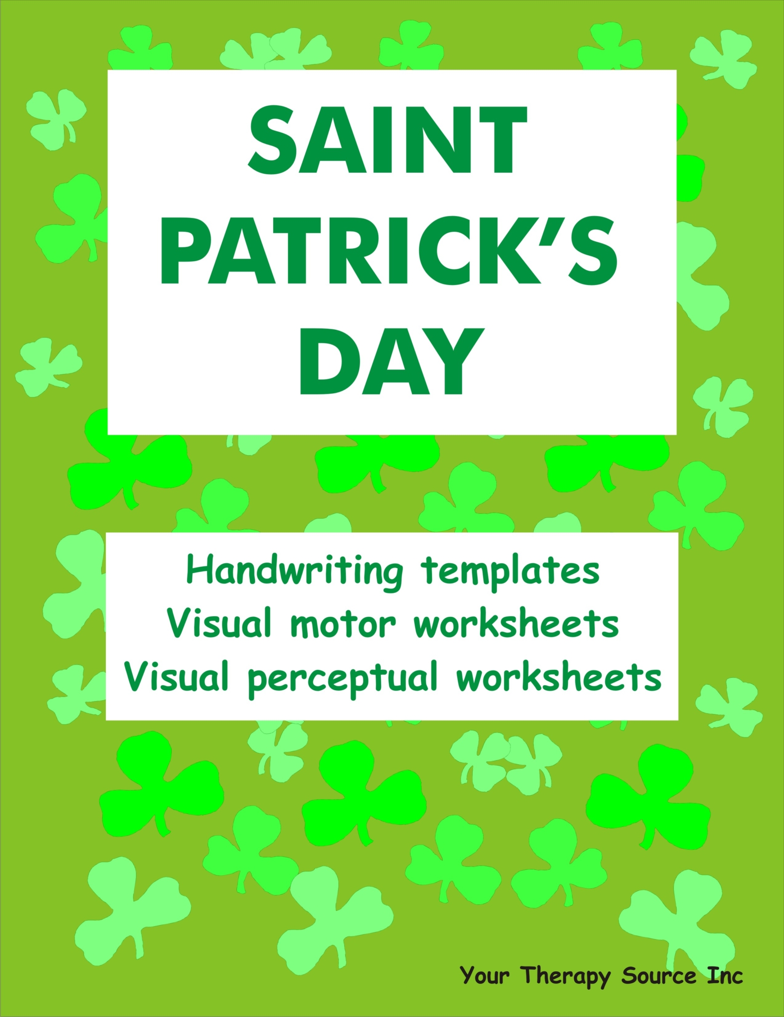 Saint Patrick’s Day Handwriting Activities