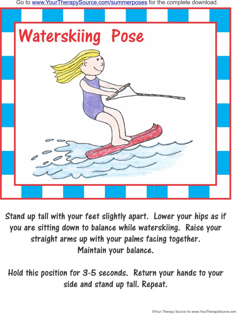 Summer Pose Freebie - Waterskiing