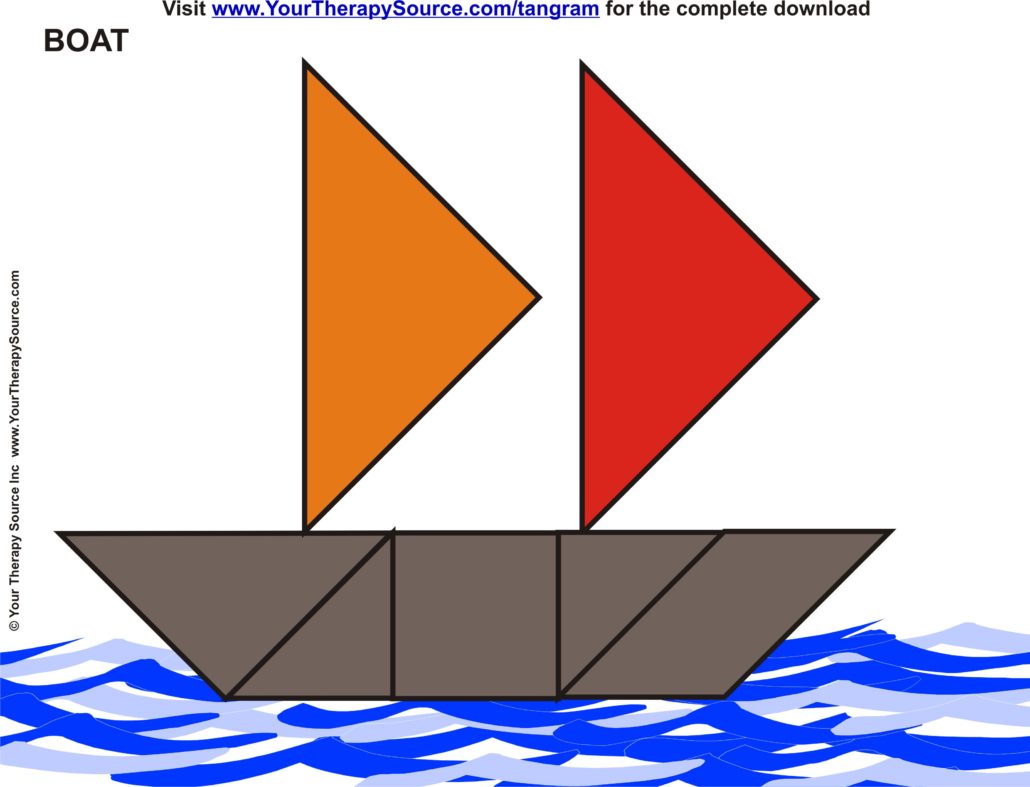 free Tangram boat project