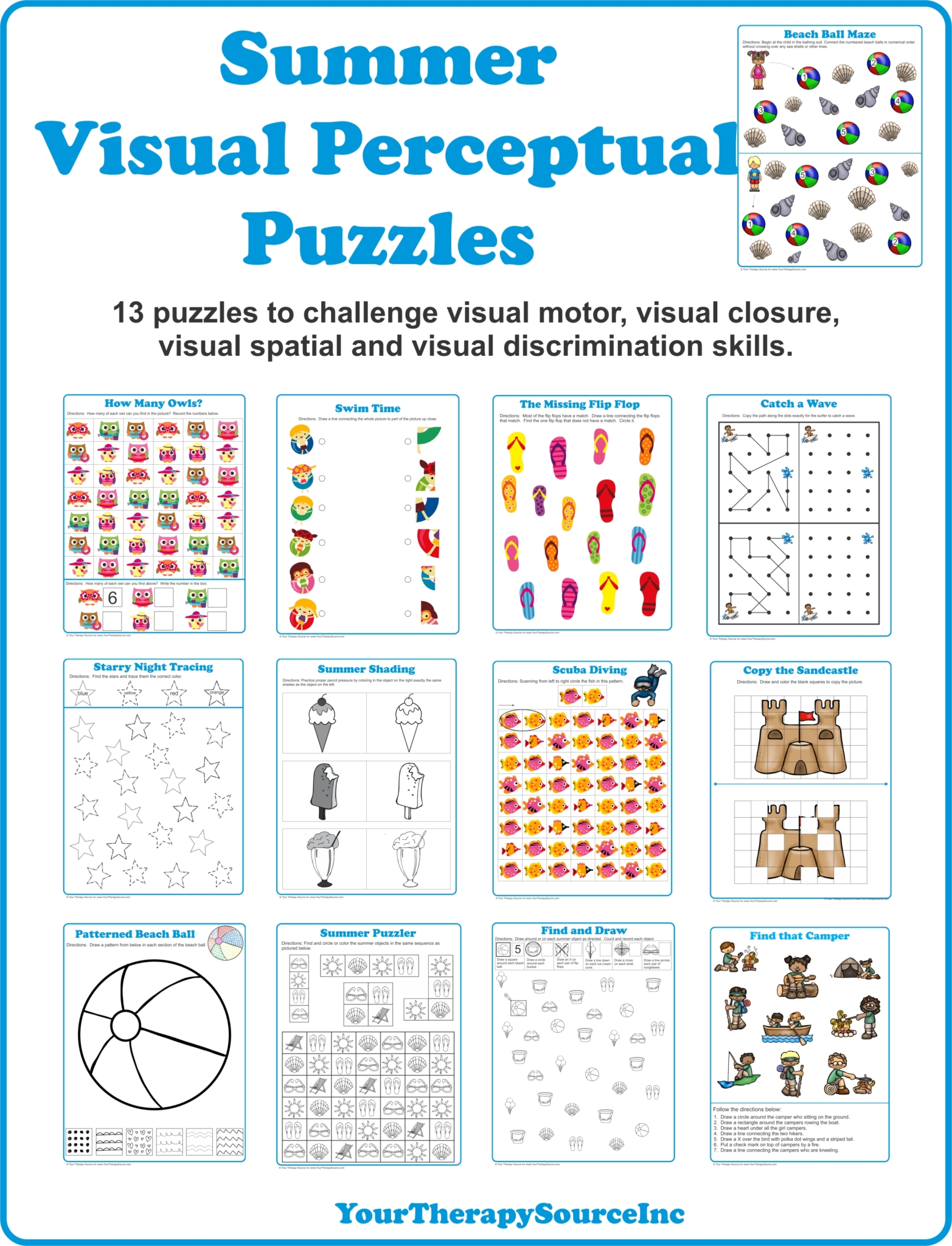 Summer Visual Perceptual Puzzles