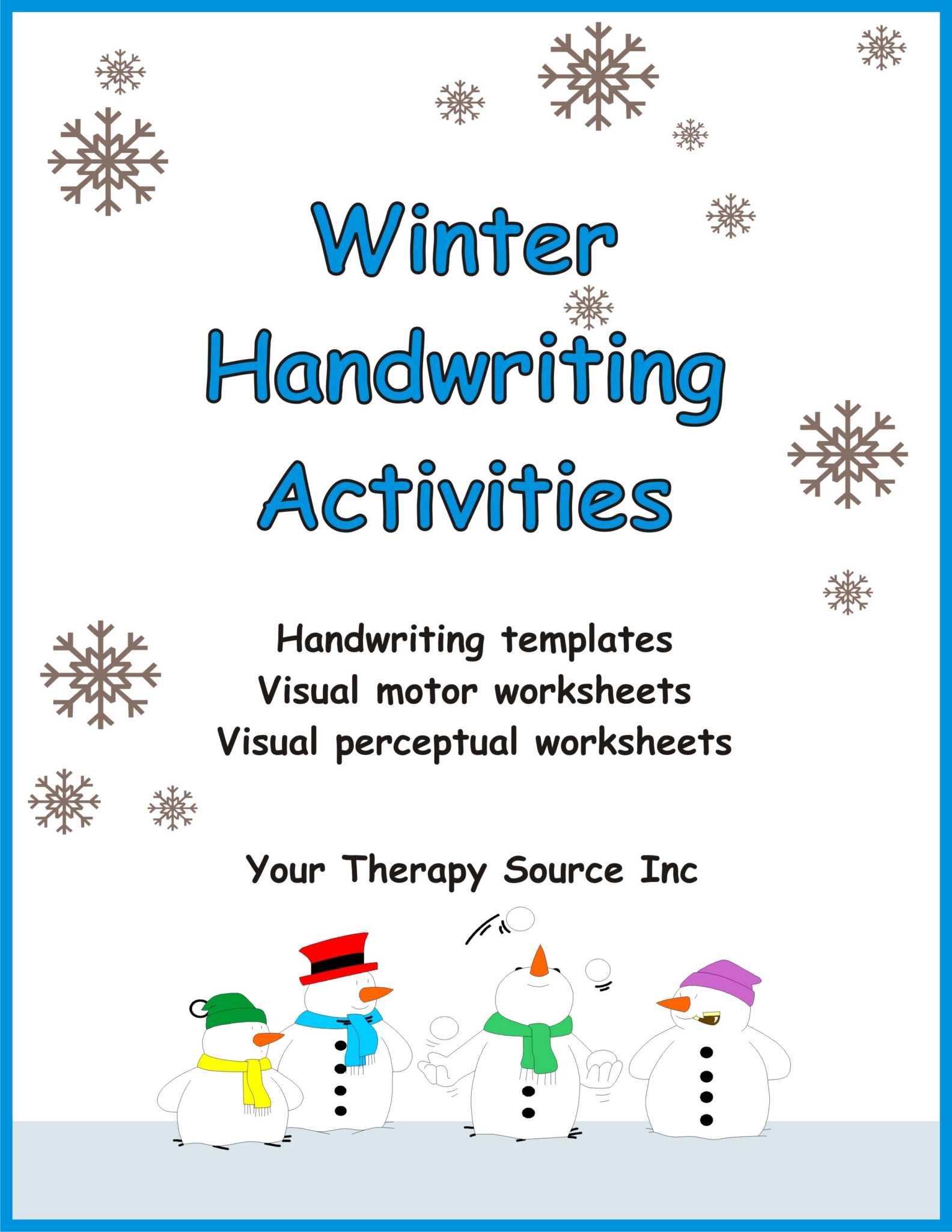 Winter Handwriting Activities