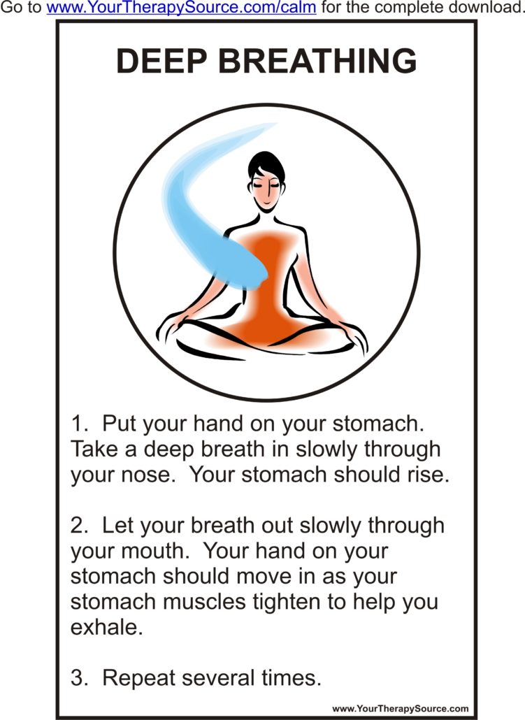 sample page from Self Calming Strategies