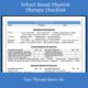 School Based Physical Therapy Checklist