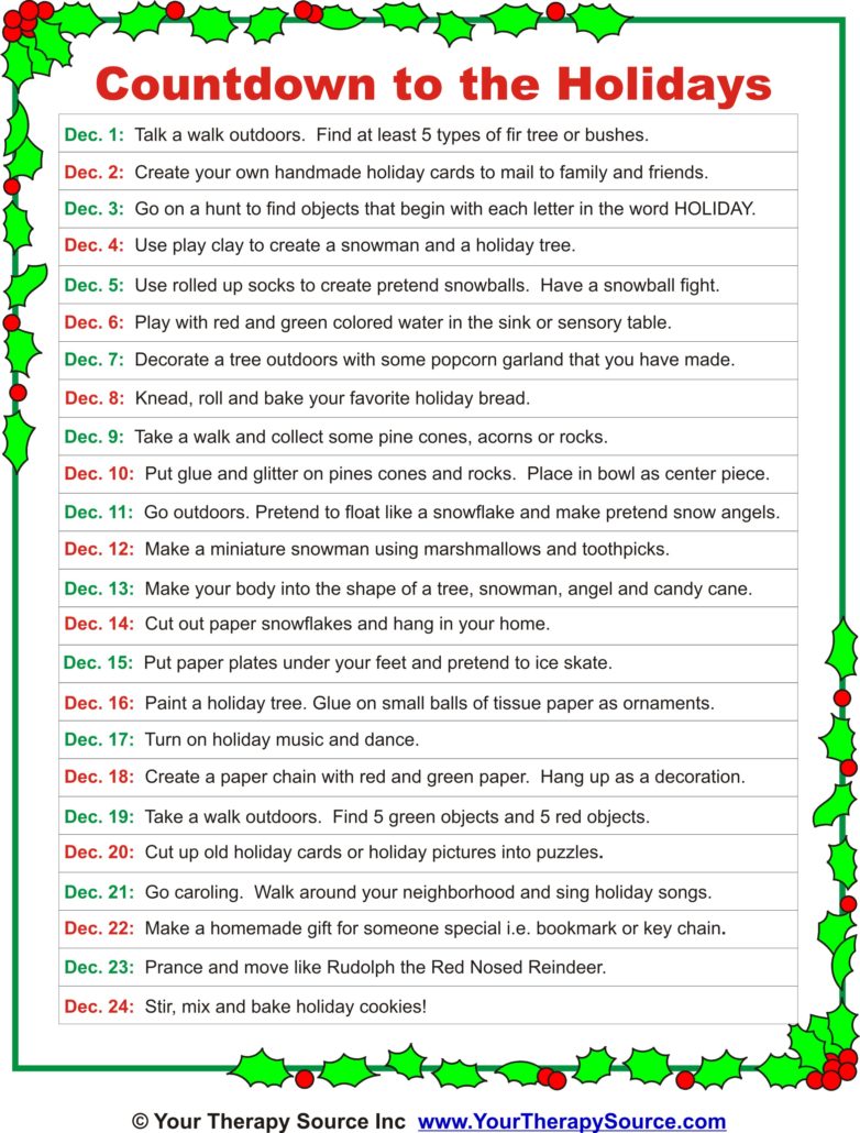Countdown to the Holidays