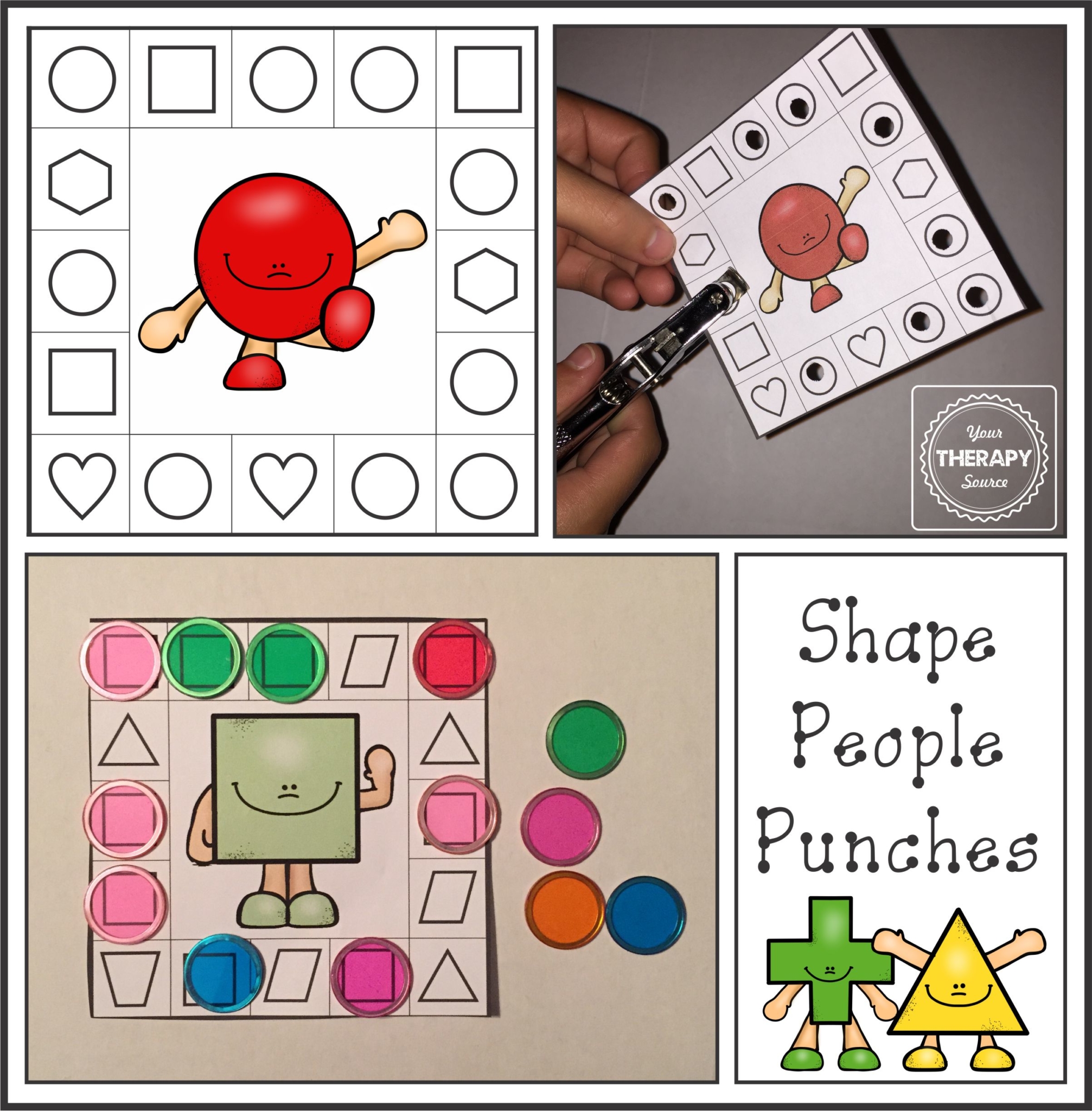 This shape matching activity for preschoolers and older children is a fun way to introduce shapes.